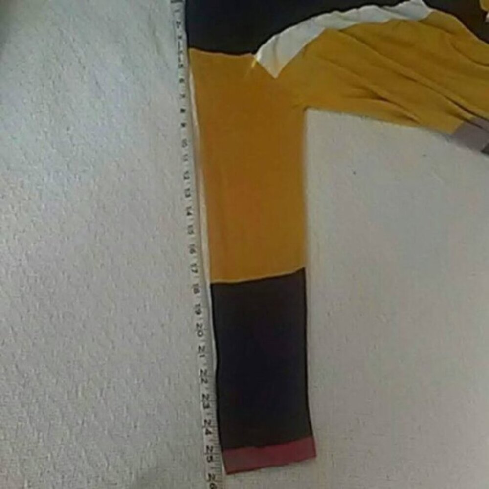 Cherie Bliss Colour Block Gold White Black Open Cardigan Women's One Size NWT - Picture 9 of 13